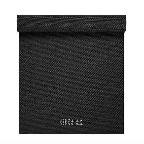 NWT Gaiam Essentials Classic Yoga Mat w/ Carry Strap - Black, 6 MM - Picture 4 of 6